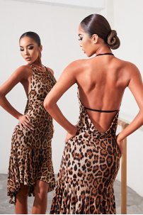 Latin dance dress by ZYM Dance Style model 2227 Leopard