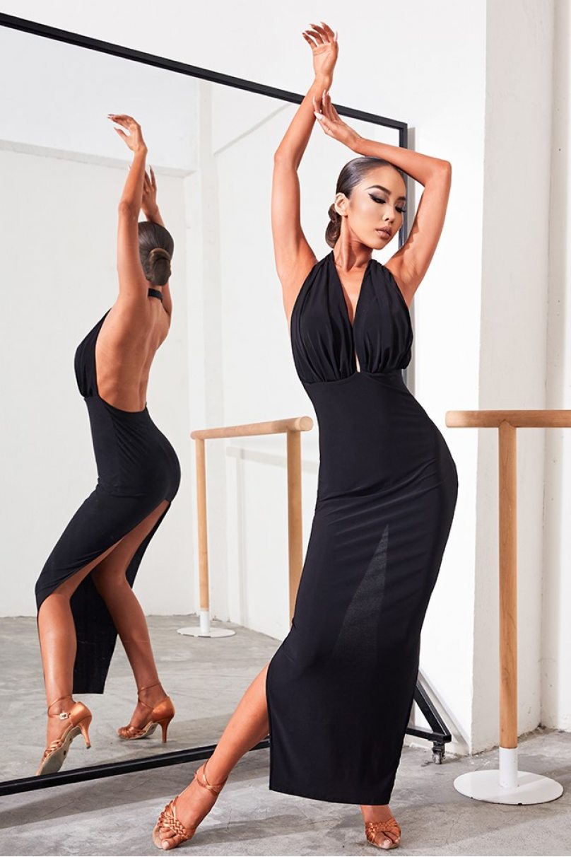 Платье для бальных танцев для латины от бренда ZYM Dance Style модель 2228 Black