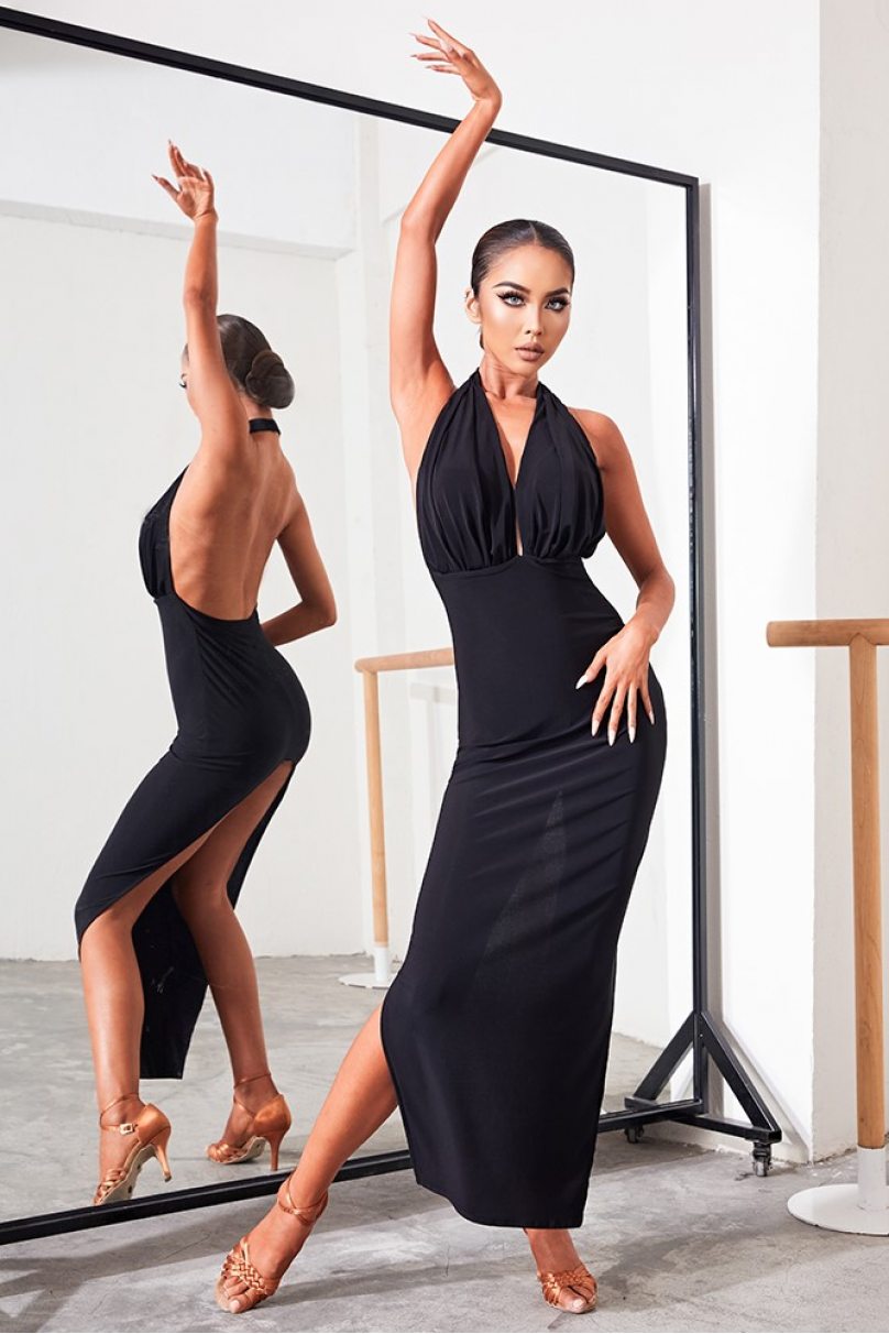 Платье для бальных танцев для латины от бренда ZYM Dance Style модель 2228 Black