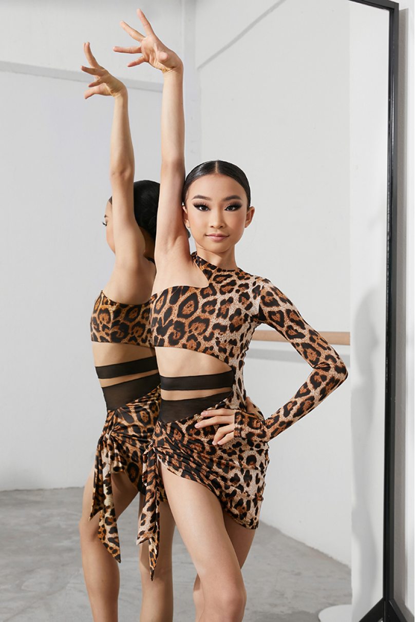 Abito da ballo per ragazze ZYM Dance Style numero di modello 2240 Kids Leopard