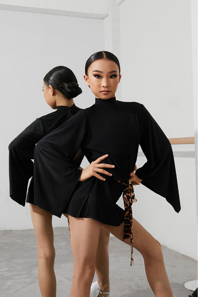 Latin dance dress by ZYM Dance Style model 2247 Black