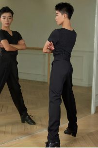 Tanz outfit Jungen T-Shirt Marke ZYM Dance Style modell 8110 Black