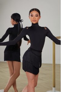 Купальник для бальних танців для дівчаток від бренду ZYM Dance Style модель 23135 Classic Black