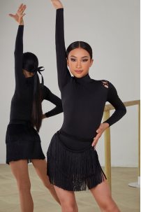 Купальник для бальних танців для дівчаток від бренду ZYM Dance Style модель 23135 Classic Black