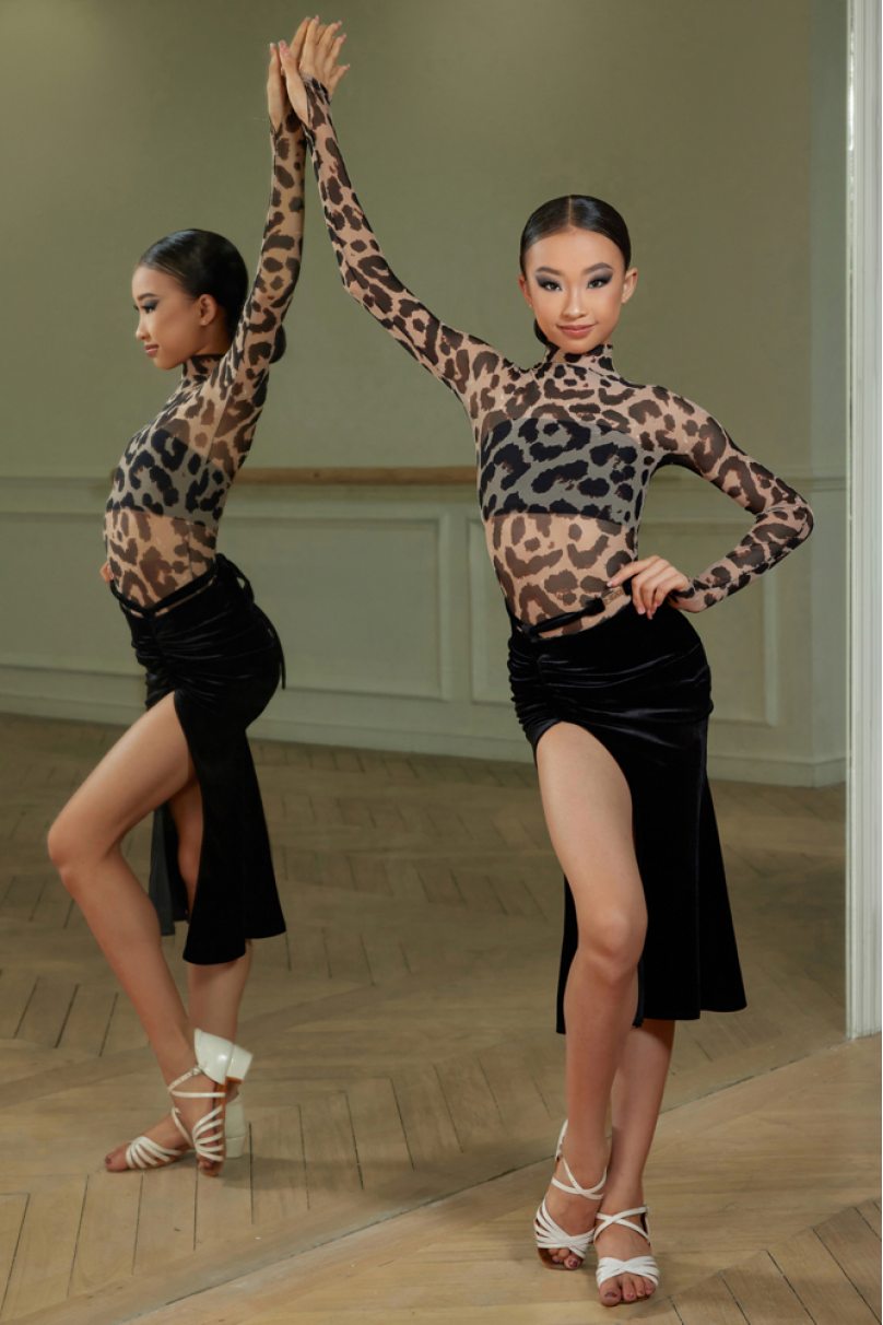 Купальник для танців від бренду ZYM Dance Style модель 2377 Leopard