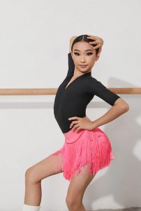 Спідниця для бальних танців для латини від бренду ZYM Dance Style модель 2137 Hot Pink