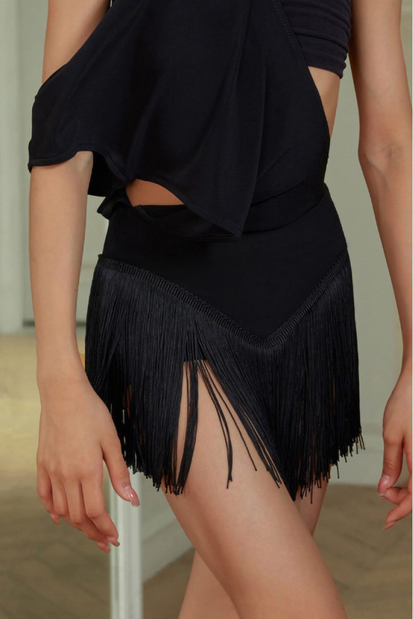 Latin dance skirt by ZYM Dance Style model 2213 Black