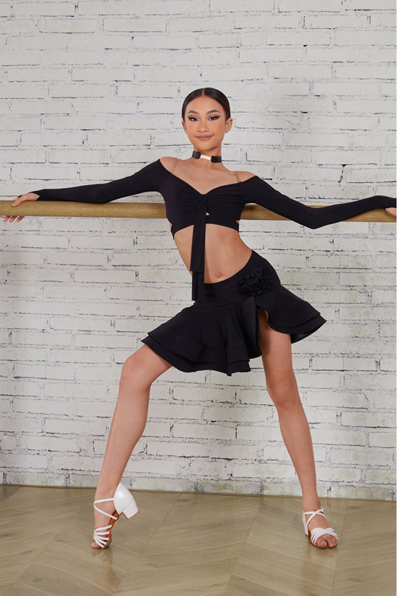 Latin dance skirt by ZYM Dance Style model 23117 Classic Black