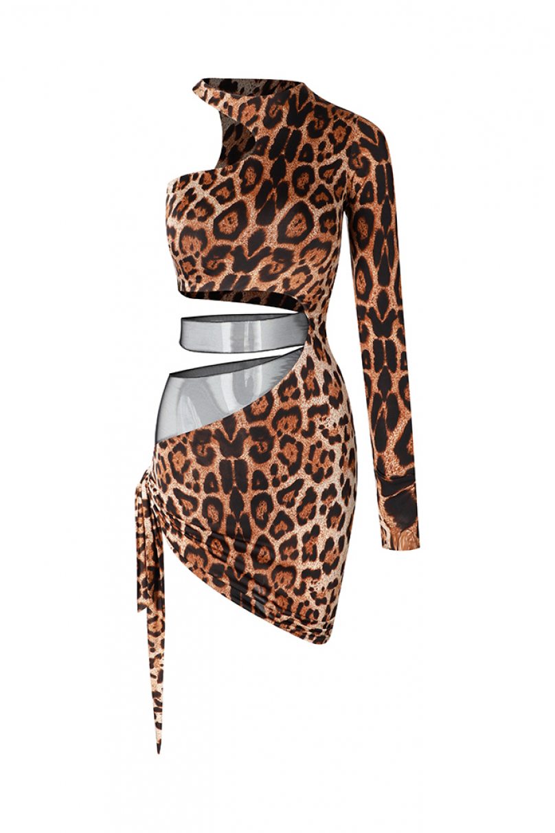 Сукня для бальних танців для дівчаток від бренду ZYM Dance Style модель 2240 Kids Leopard