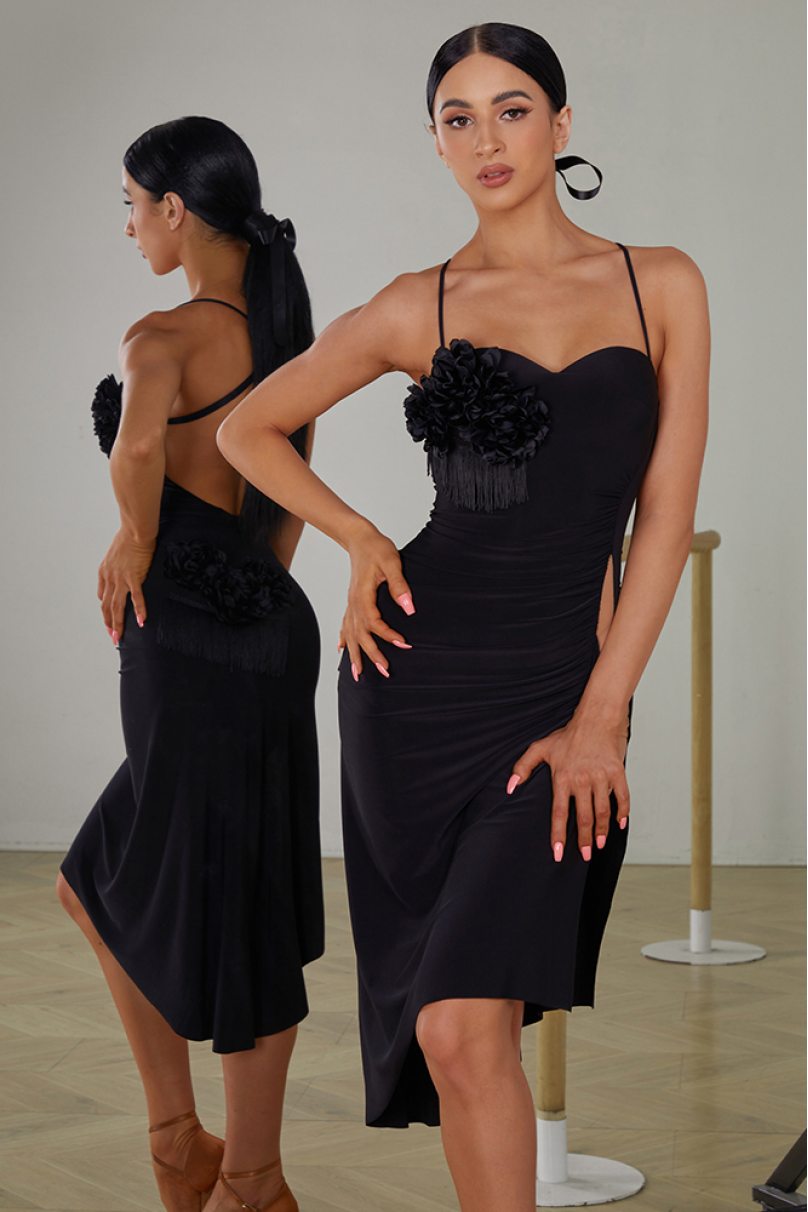 Latin dance dress by ZYM Dance Style model 2403 Classic Black