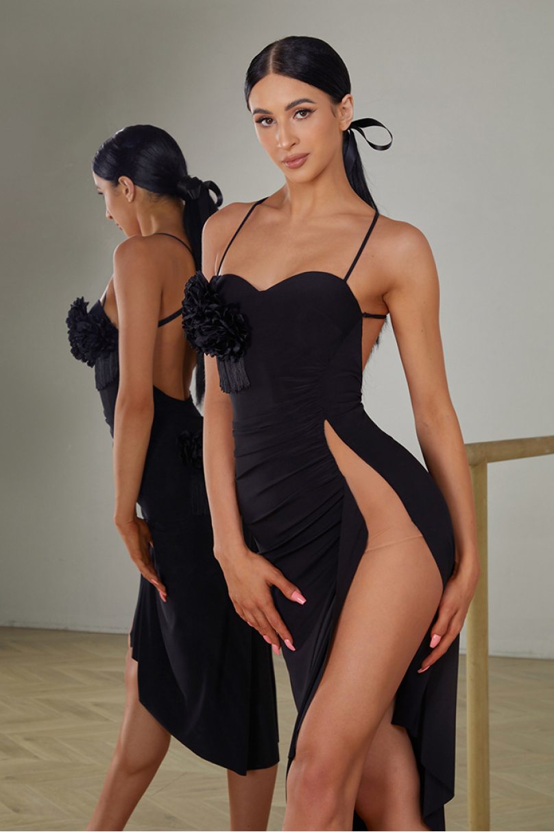 Latin dance dress by ZYM Dance Style model 2403 Classic Black