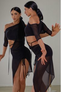 Платье для бальных танцев для латины от бренда ZYM Dance Style модель 2406 Classic Black