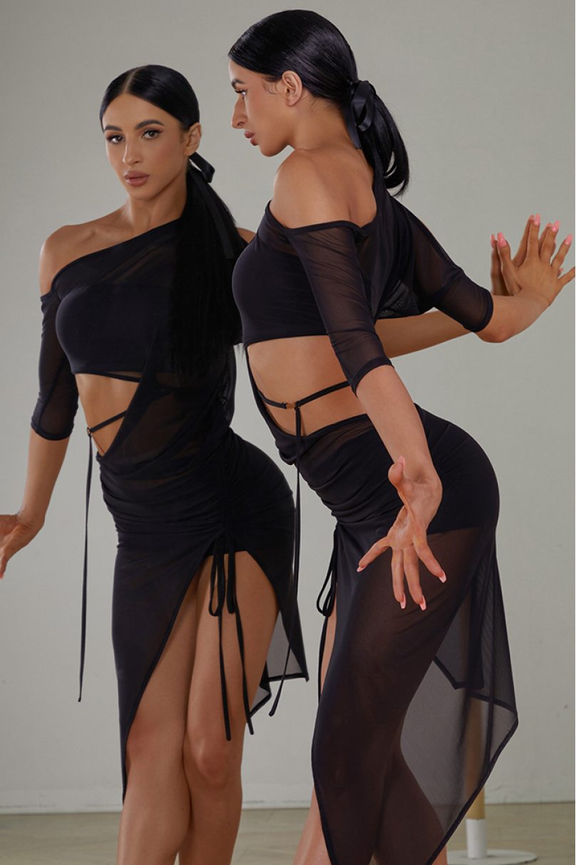 Платье для бальных танцев для латины от бренда ZYM Dance Style модель 2406 Classic Black