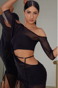 Сукня для бальних танців для латини від бренду ZYM Dance Style модель 2406 Classic Black