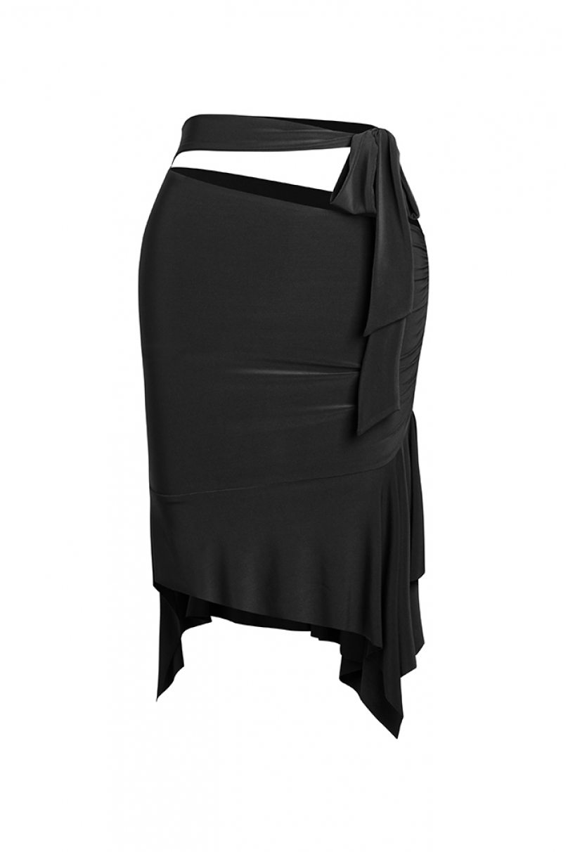 Latin dance skirt by ZYM Dance Style model 23105 Black