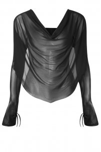 Dance blouse for women by ZYM Dance Style style 2393 Black