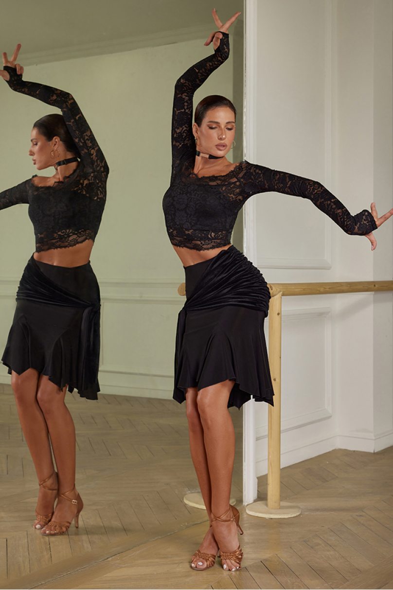 Tanz bluse Marke ZYM Dance Style modell 23100 Black