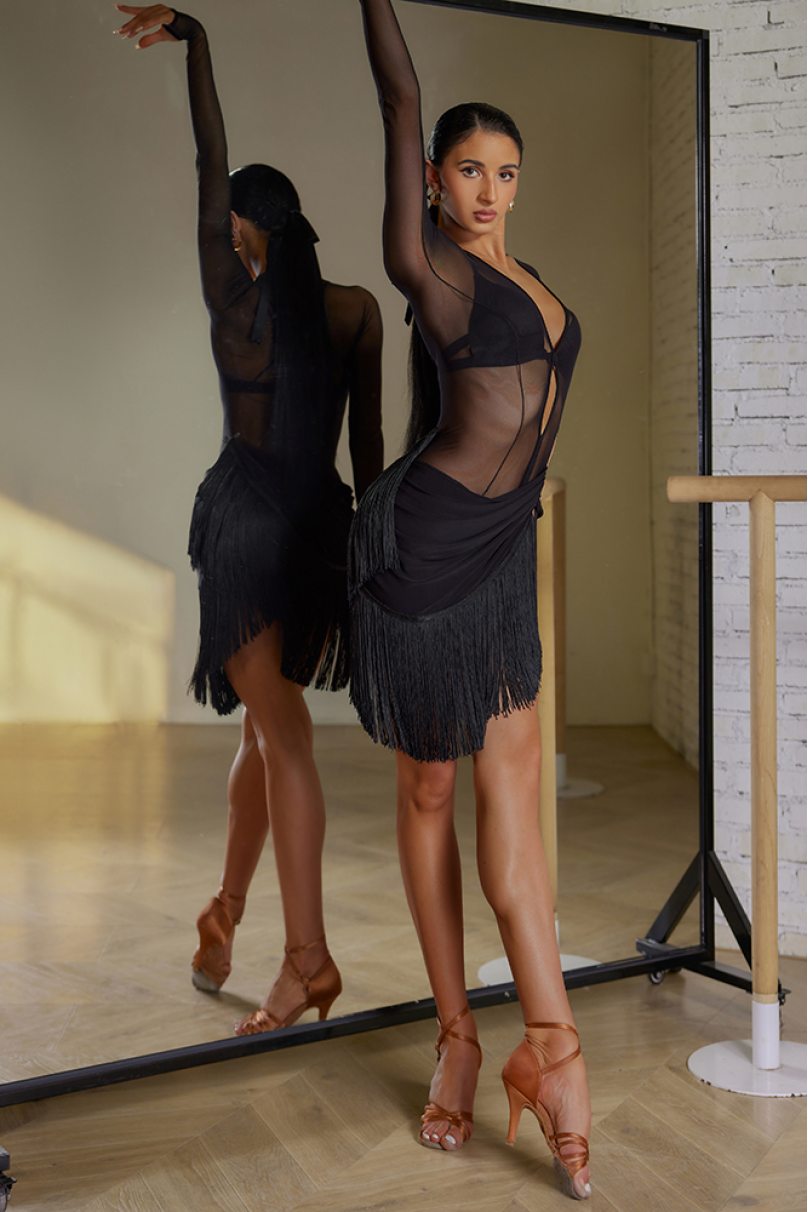 Сукня для бальних танців для латини від бренду ZYM Dance Style модель 23127 Classic Black