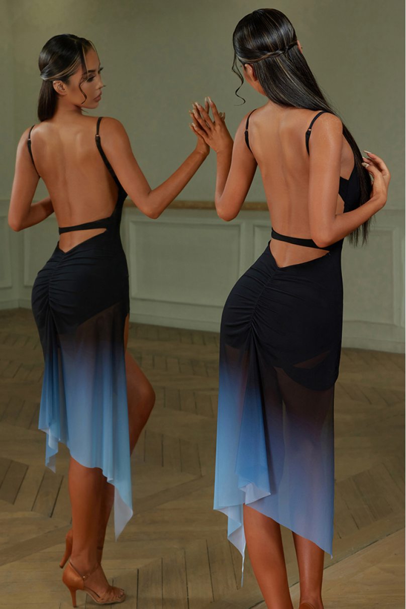Платье для бальных танцев для латины от бренда ZYM Dance Style модель 2371 Black