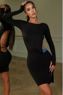 Latin dance dress by ZYM Dance Style model 2375 Black