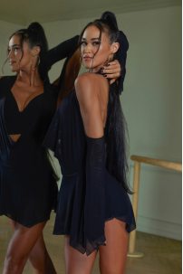 Latin dance dress by ZYM Dance Style model 2392 Black