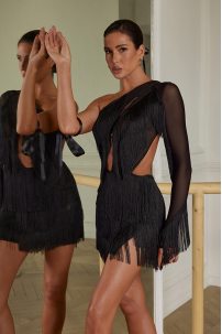 Платье для бальных танцев для латины от бренда ZYM Dance Style модель 2395 Black