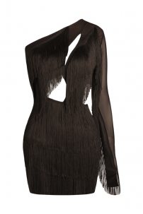 Платье для бальных танцев для латины от бренда ZYM Dance Style модель 2395 Chocolate Brown