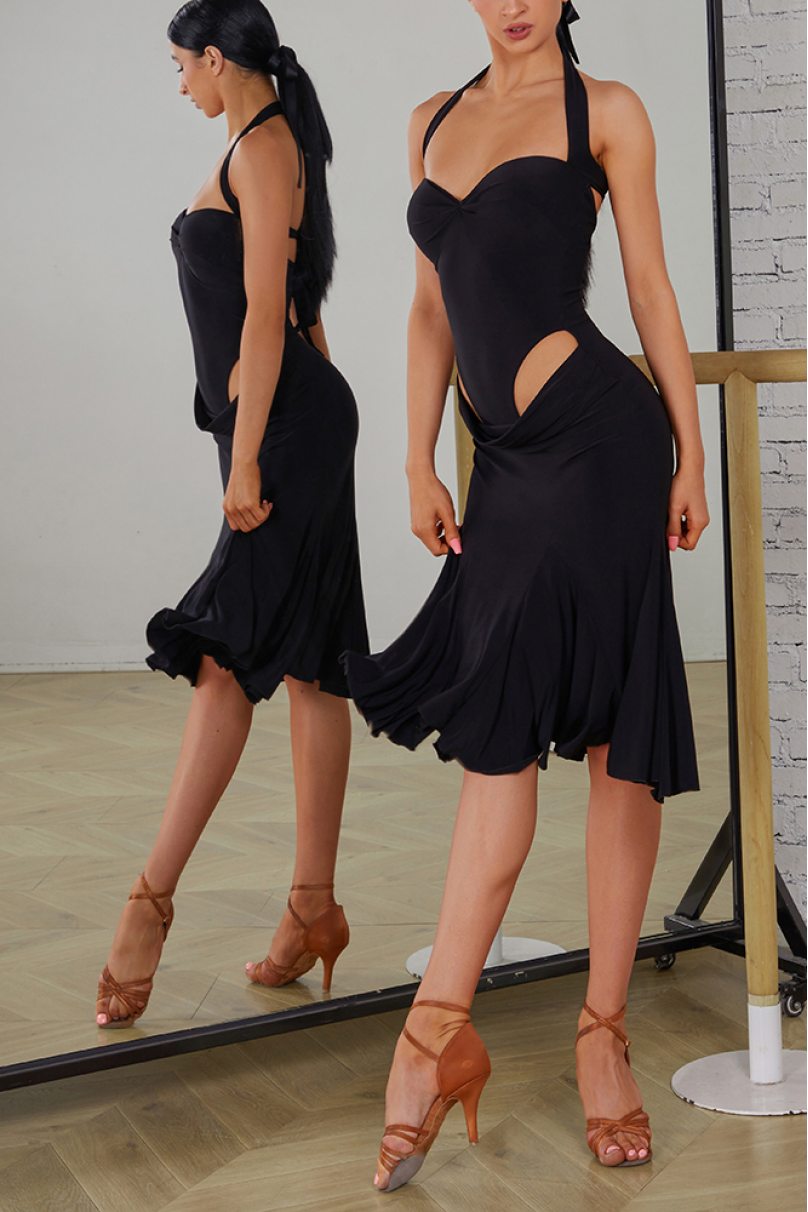 Latin dance dress by ZYM Dance Style model 2405 Classic Black