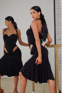 Latin dance dress by ZYM Dance Style model 2405 Classic Black
