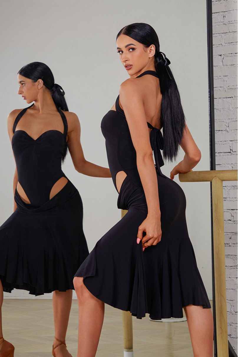 Платье для бальных танцев для латины от бренда ZYM Dance Style модель 2405 Classic Black