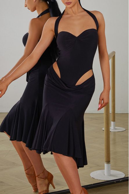 Жіноча танцювальна сукня для латини MOONLIT VERSE 2405 Classic Black