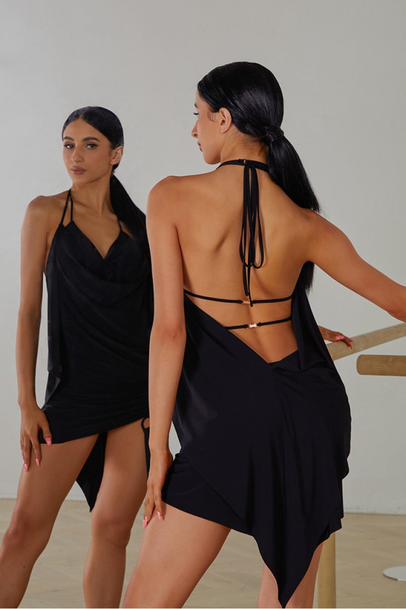 Платье для бальных танцев для латины от бренда ZYM Dance Style модель 2408 Classic Black