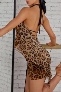 Latin dance dress by ZYM Dance Style model 2408 Wild Leopard