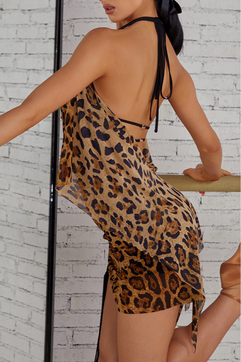 Latin dance dress by ZYM Dance Style model 2408 Wild Leopard