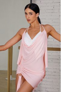 Сукня для бальних танців для латини від бренду ZYM Dance Style модель 2408 Light Pink