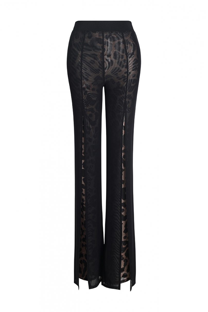 Женские брюки для бальных танцев для латины от бренда ZYM Dance Style модель 2368 Leopard