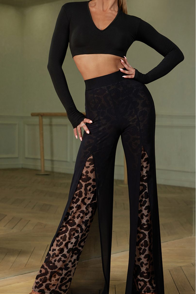 ZYM Dance Style, Ladies latin dance pants style 2368 Leopard