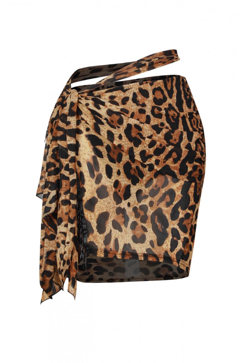 Latin dance skirt by ZYM Dance Style model 23103 Wild Leopard