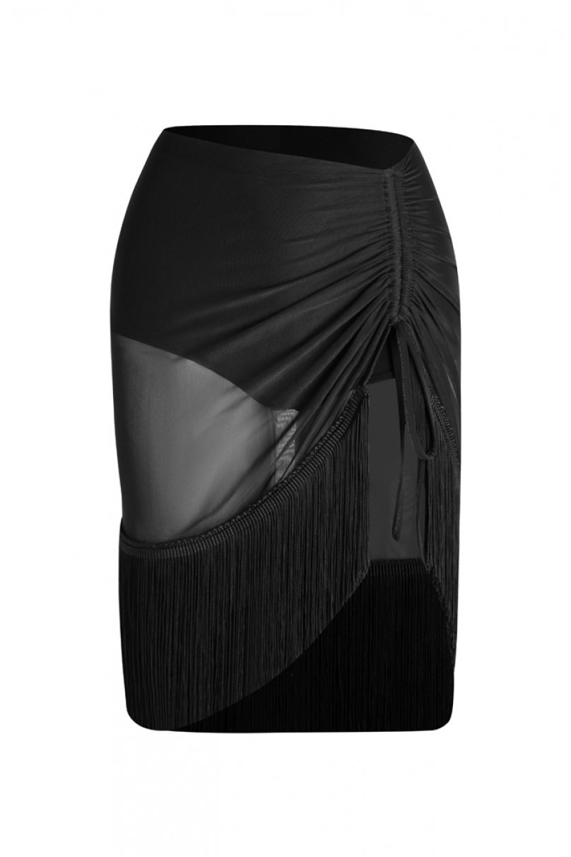 Юбка для бальных танцев для латины от бренда ZYM Dance Style модель 23119 Classic Black
