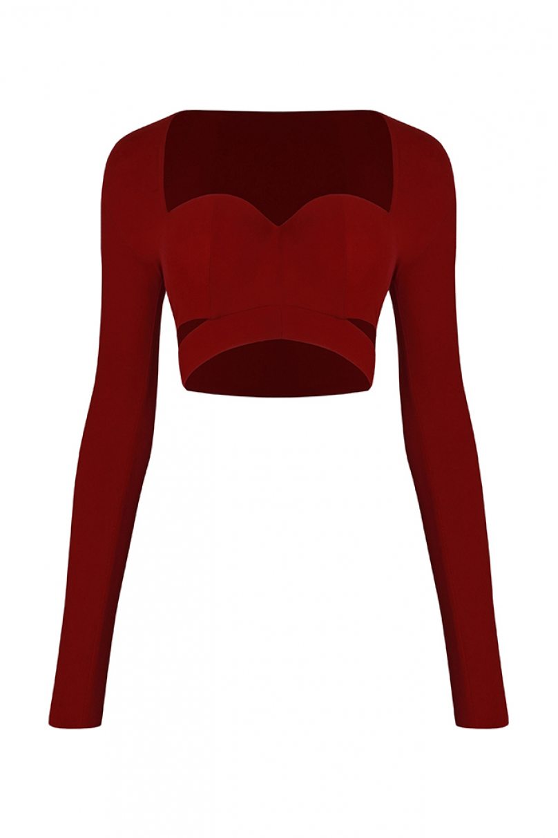Блуза от бренда ZYM Dance Style модель 23102 Wine Red