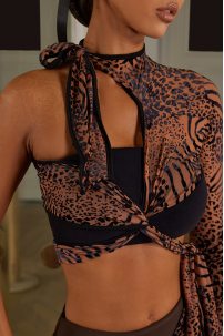 Dance blouse for women by ZYM Dance Style style 23110 Leopard