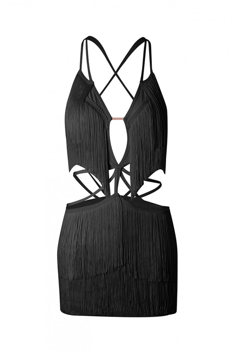 Платье для бальных танцев для латины от бренда ZYM Dance Style модель 2316 Black