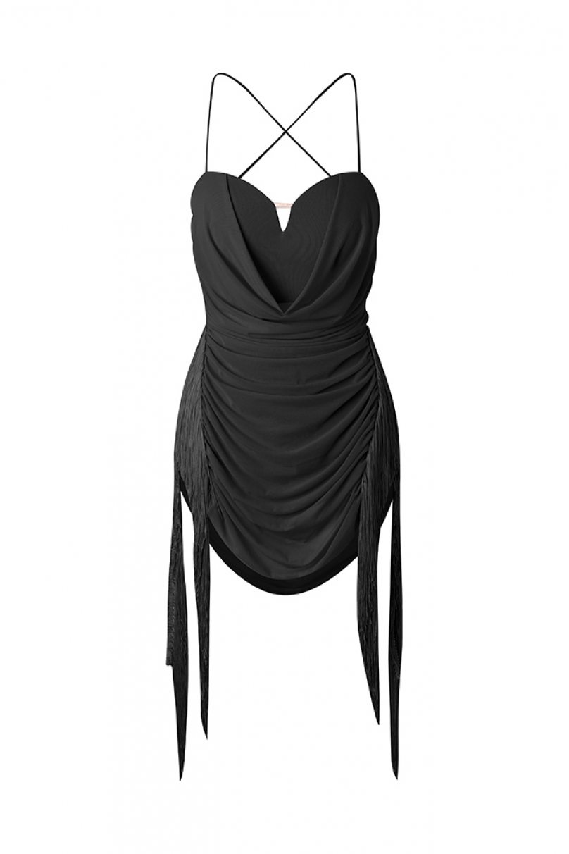 Платье для бальных танцев для латины от бренда ZYM Dance Style модель 2317 Black