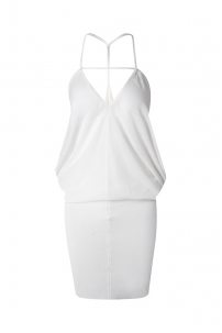 Платье для бальных танцев для латины от бренда ZYM Dance Style модель 2322 Arctic White