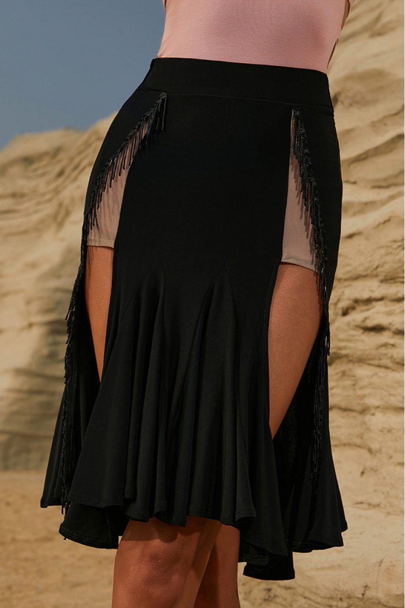 Latin dance skirt by ZYM Dance Style model 2199 Black