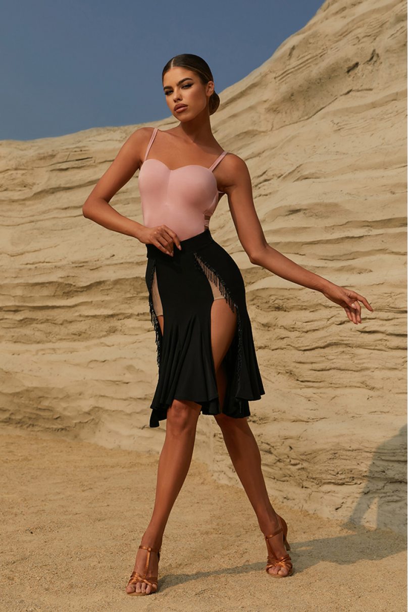 Latin dance skirt by ZYM Dance Style model 2199 Black
