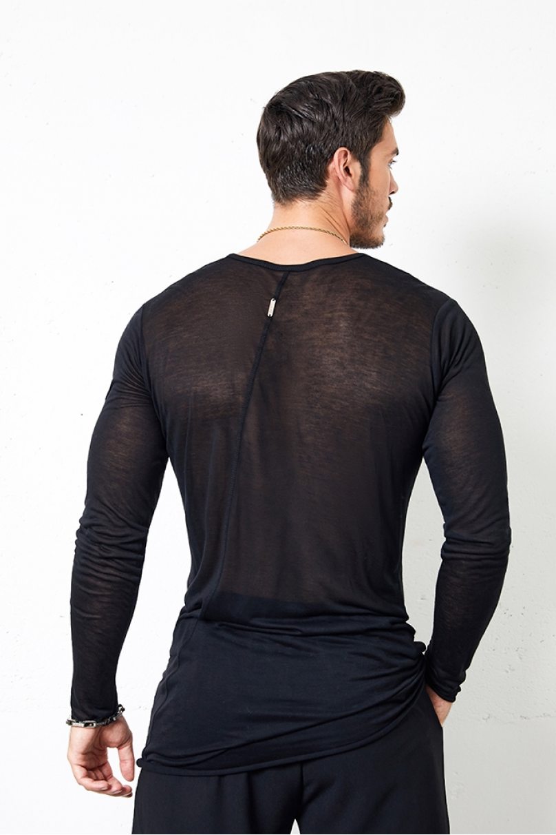 Мужская футболка для бальных танцев латина от бренда ZYM Dance Style модель N030 Black