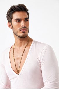 Mens latin dance T-shirt by ZYM Dance Style style N030 Light Pink