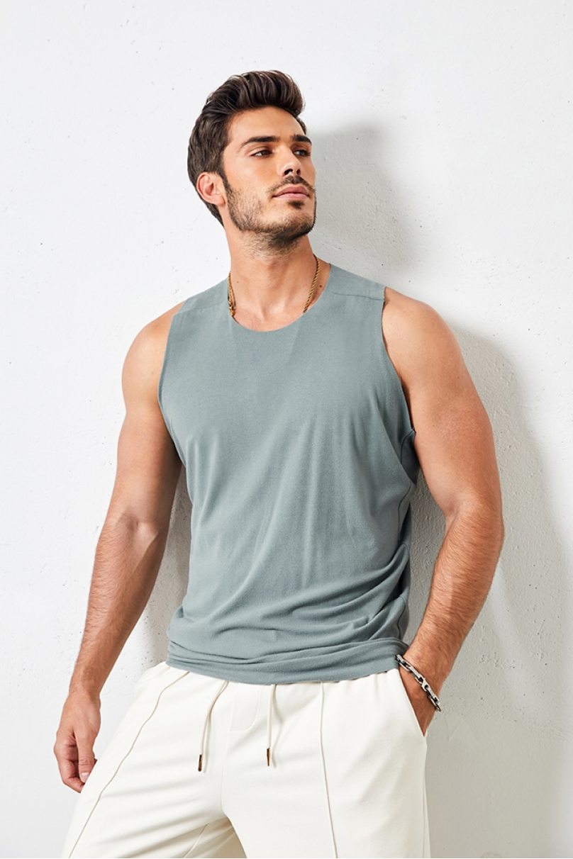 Чоловічі футболки для бальних танців латина від бренду ZYM Dance Style модель N026 Blue