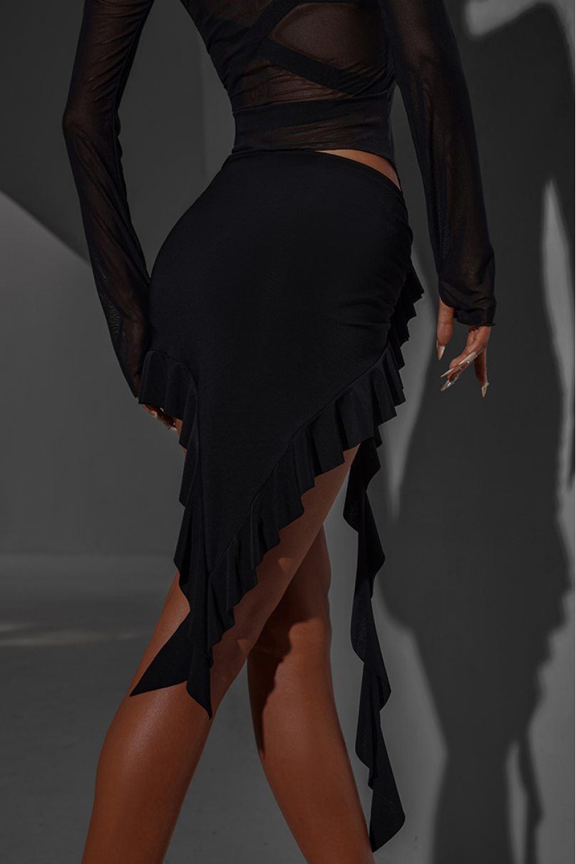 Latin dance skirt by ZYM Dance Style model 2361 Black